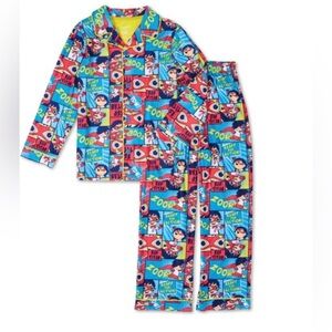 Ryan’s World 2-piece coat style boy, girl unisex Pajamas pj set size 6/7 new